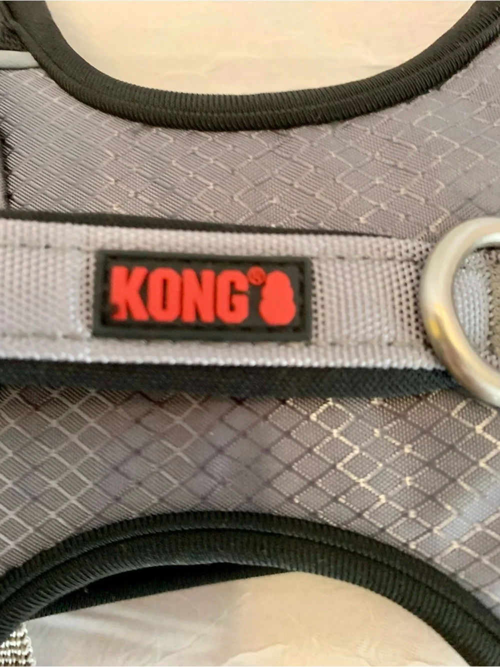 KONG Grey Reflective Dog Harness with Front Pocket. Size XS/S